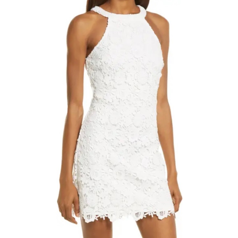 Lulu's White Lace Mini Dress